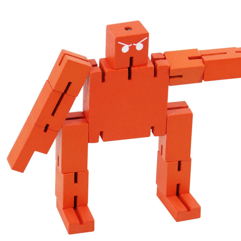 Assembled wooden educational toys for children in vibrant colours