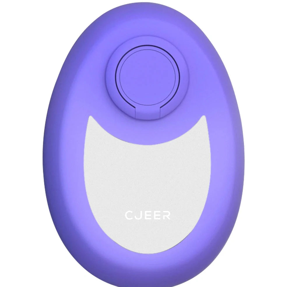CJEER crystal hair removal device in green, purple, or black with metal ring on back