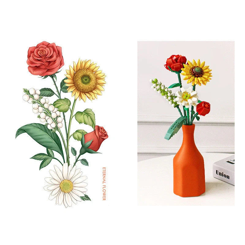 Bouquet Series Small Particle Building Blocks for creative floral arrangements