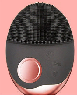 Electric Silicone Face Washer with adjustable vibration and LED skin therapy lights