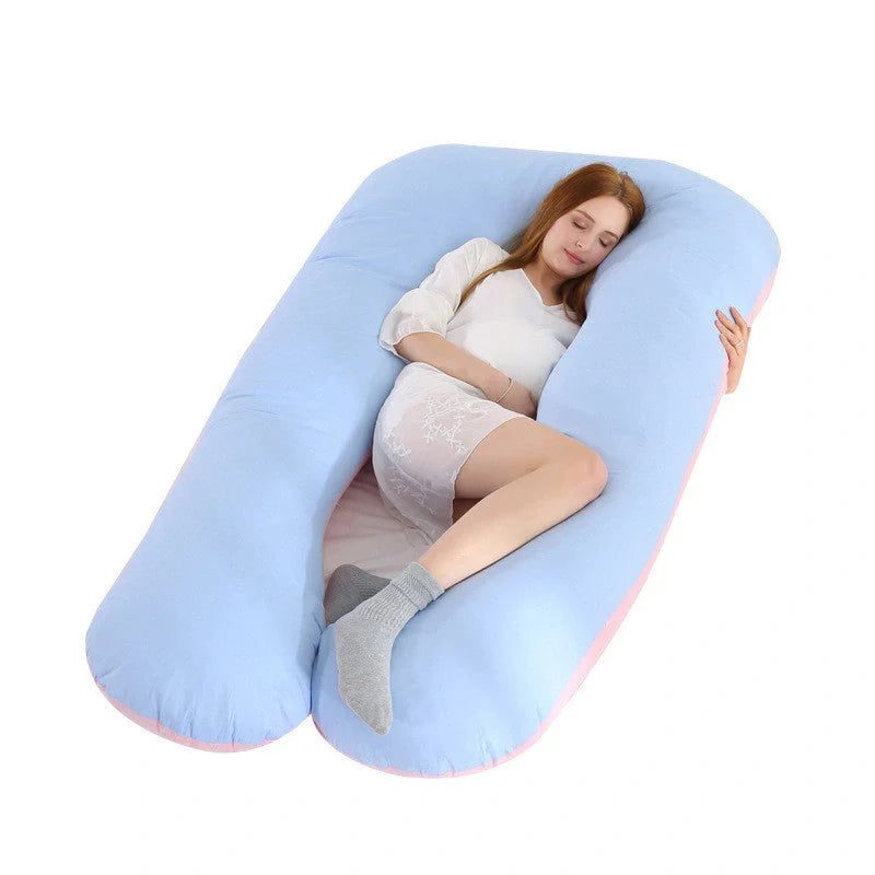Comfort U-Shape Pregnancy Pillow with removable pure cotton cover for expectant mothers