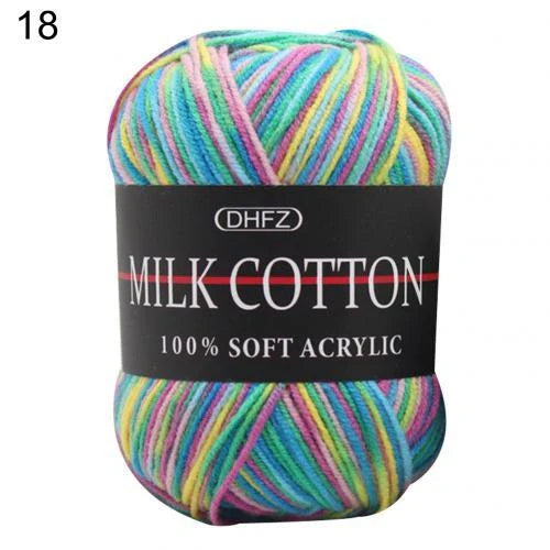 Vibrant multi-color jacquard knitting yarn for cosy handmade creations