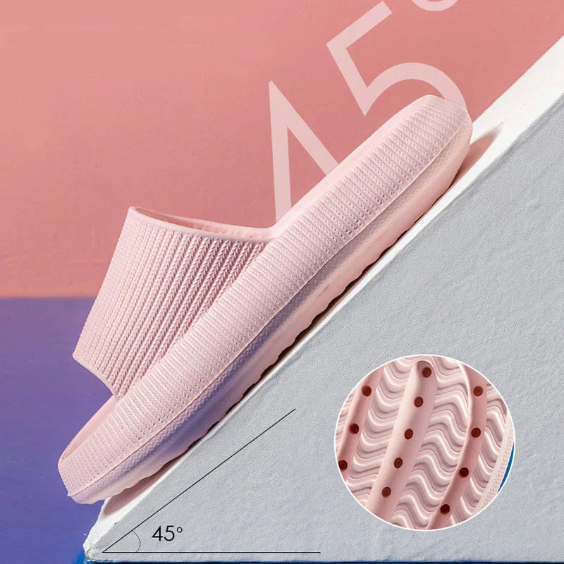 Stylish bathroom slippers with soft, cushioned EVA soles in a variety of vibrant colors