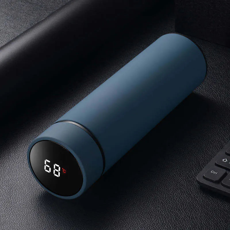 450ml stainless steel vacuum water bottle in black with arrow-shaped lid, showing double wall insulation.