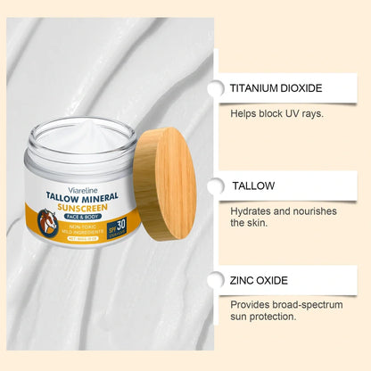 Cow Fat Moisturising Sunscreen tube showing SPF 50+ PA++++ rating with 60g net content