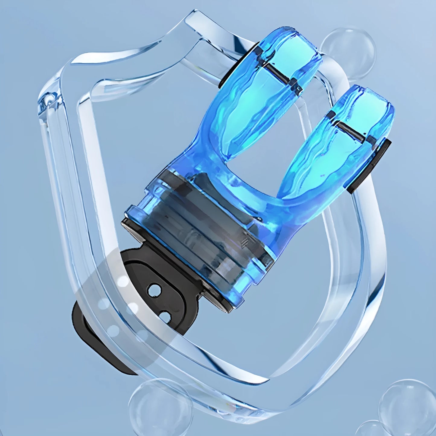 Plastic free edible silicone diving mouthpiece in 110mm length showing colour options