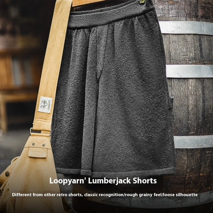 Cement grey men's loose-fit straight-leg polyester sports shorts on a mannequin