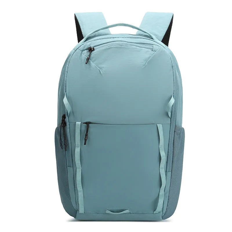 Waterproof Taslan composite cloth business backpack with curved shoulder straps in beige colour