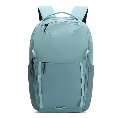 Waterproof Taslan composite cloth business backpack with curved shoulder straps in beige colour