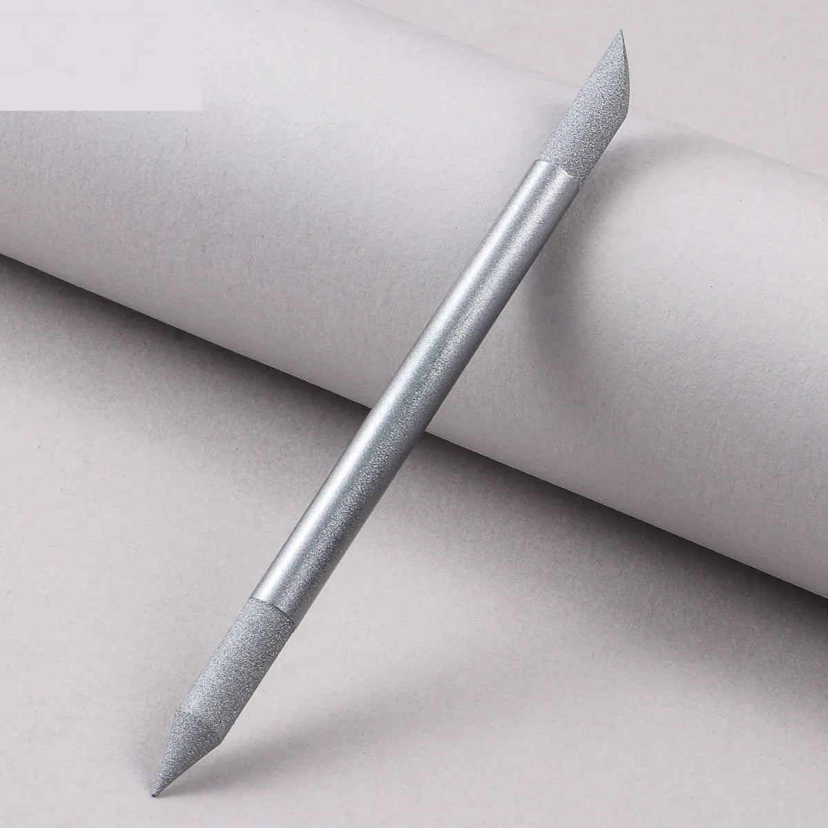 Nano glass nail polishing frotton tool in various solid colours.