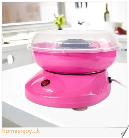 A cotton candy maker in various colours, capable of quickly and effortlessly producing fluffy, delectable cotton candy treats.