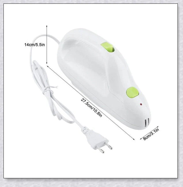 Stainless steel electric knife with sharp blades for carving meat, slicing bread, and cutting through bone