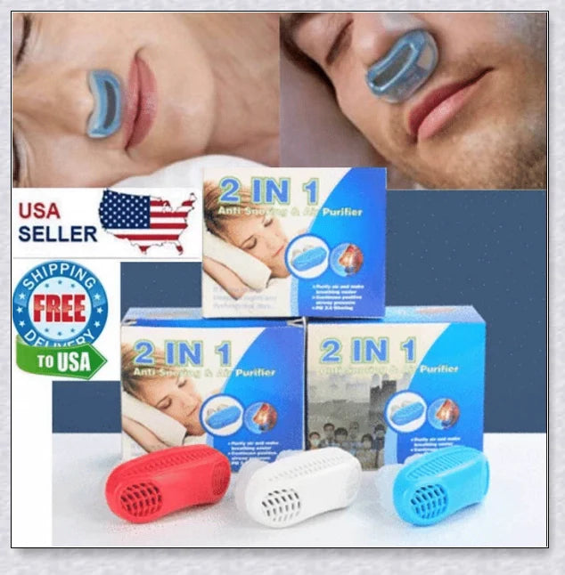 Anti-snoring and sleep apnea relief device with positive airflow technology