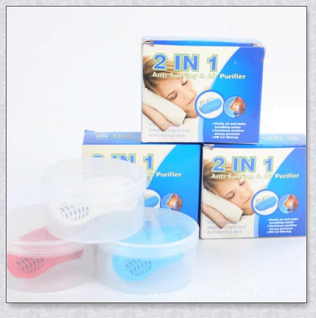 Anti-snoring and sleep apnea relief device with positive airflow technology