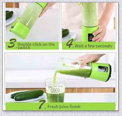 Portable Juice & Smoothie Blender with powerful blades, rechargeable battery, and food-grade materials