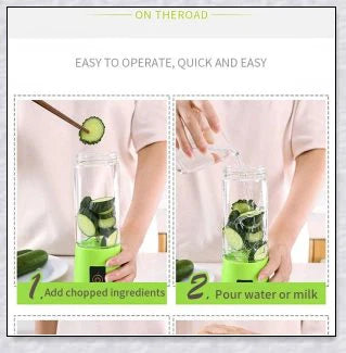 Portable Juice & Smoothie Blender with powerful blades, rechargeable battery, and food-grade materials