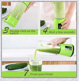 Portable Juice & Smoothie Blender with powerful blades, rechargeable battery, and food-grade materials