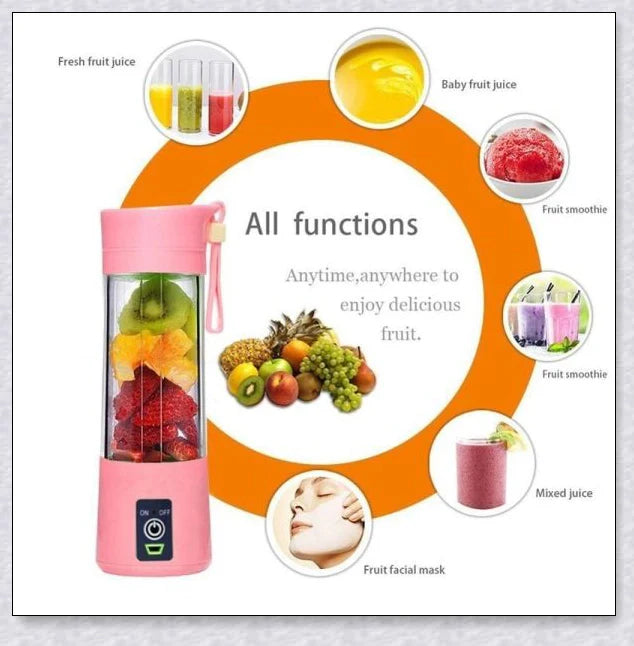 Portable Juice & Smoothie Blender with powerful blades, rechargeable battery, and food-grade materials