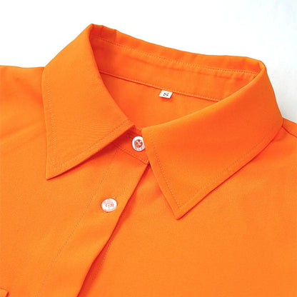Autumn New Fashion Solid Pocket Short Shirt in various colours and sizes, a versatile transitional piece for British wardrobes