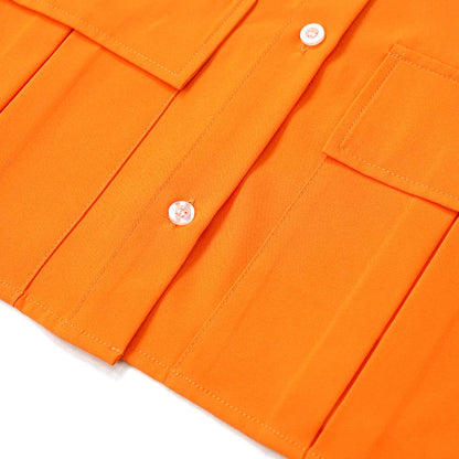 Autumn New Fashion Solid Pocket Short Shirt in various colours and sizes, a versatile transitional piece for British wardrobes