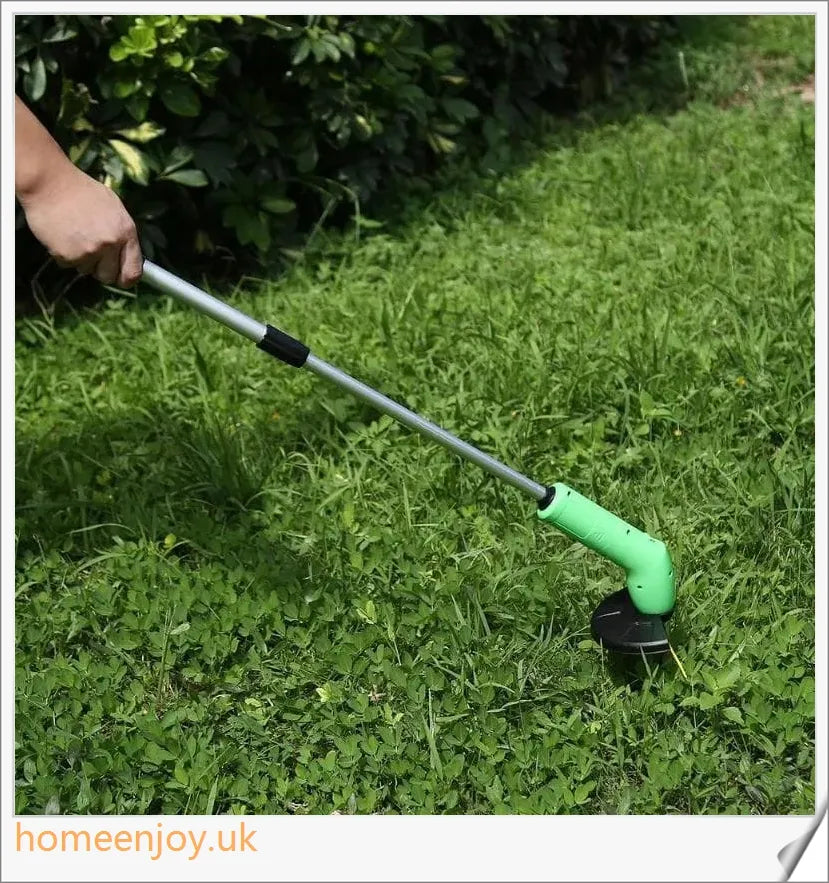 Cordless Grass Trimmer with Adjustable Pole and Protective Debris Shield for Effortless Gardening