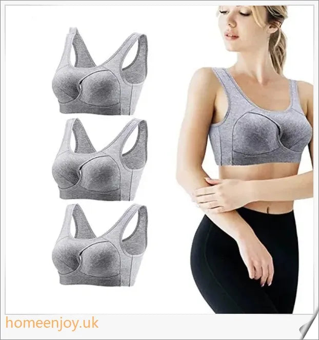Anti-Sagging Wirefree Bra with criss-cross design and wide, elastic straps for superior support and comfort