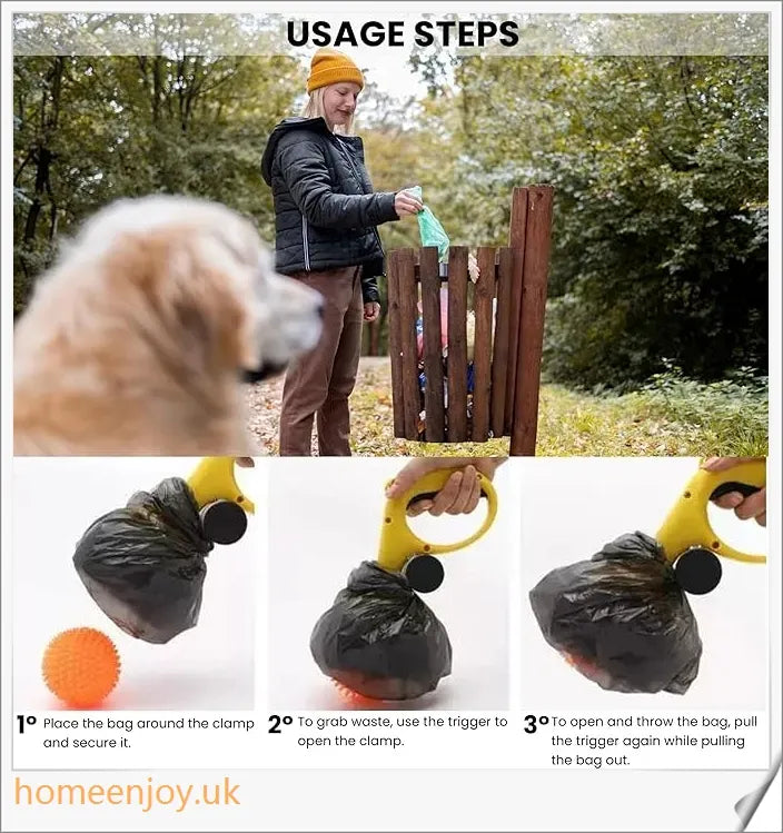 Automatic Portable Toilet Grabber for effortless pet waste and outdoor debris cleanup