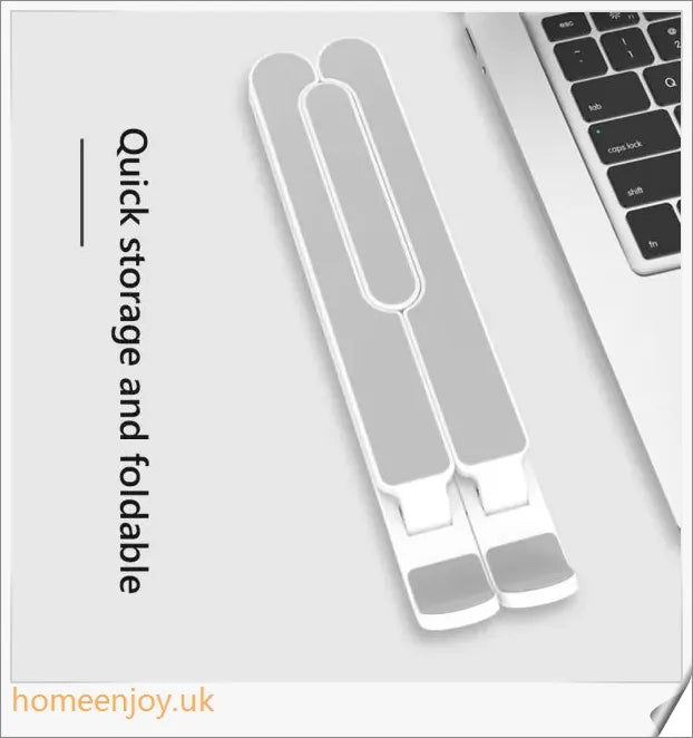 Adjustable non-slip laptop stand with 6 gear height settings, made of high-quality ABS material for efficient heat dissipation and stability