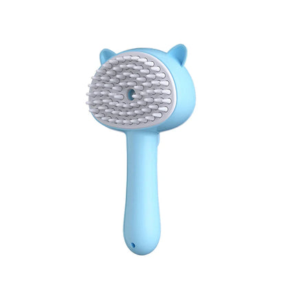 3-in-1 pet grooming electric steamer brush with massage and hair removal comb