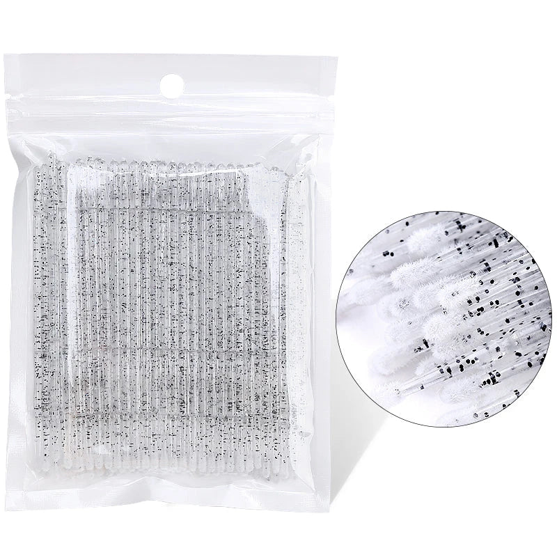 Trendha Crystal Disposable Micro Brush Lash Removing Wands for Eyelash Extension