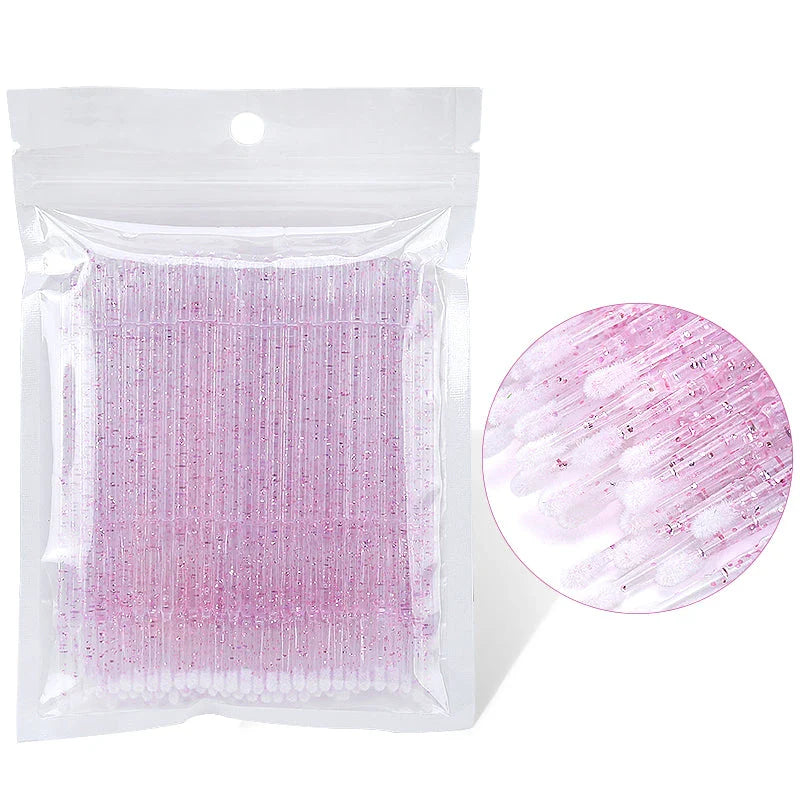 Trendha Crystal Disposable Micro Brush Lash Removing Wands for Eyelash Extension