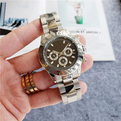 6-pin Automatic Mechanical Watch with calendar display and 24-hour indication, crafted with premium materials for enduring style and performance.