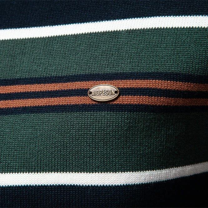 Autumn and Winter Half Zipper Sweater in various colours, including green, dark blue, khaki, and light grey