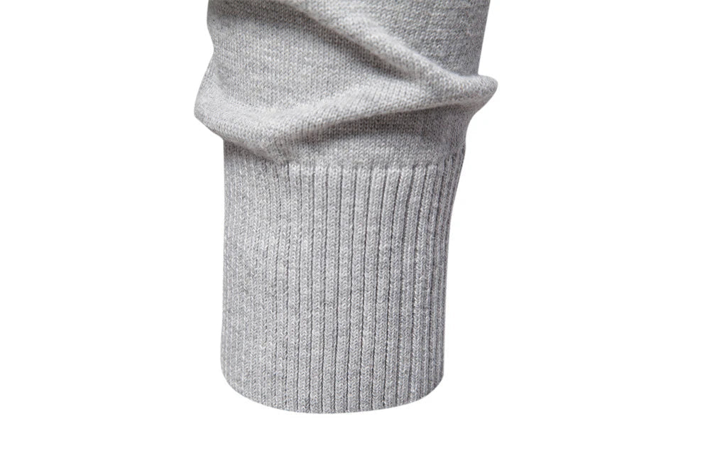 Autumn and Winter Half Zipper Sweater in various colours, including green, dark blue, khaki, and light grey