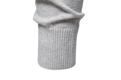 Autumn and Winter Half Zipper Sweater in various colours, including green, dark blue, khaki, and light grey