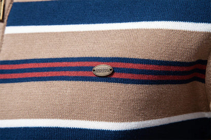 Autumn and Winter Half Zipper Sweater in various colours, including green, dark blue, khaki, and light grey