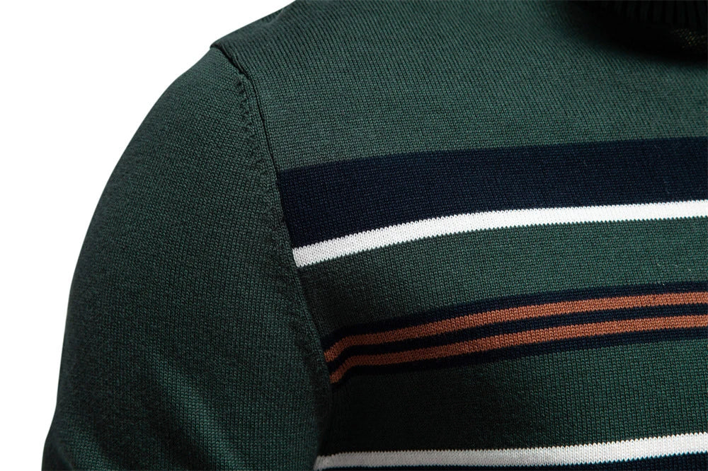 Autumn and Winter Half Zipper Sweater in various colours, including green, dark blue, khaki, and light grey