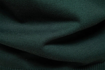 Autumn and Winter Half Zipper Sweater in various colours, including green, dark blue, khaki, and light grey