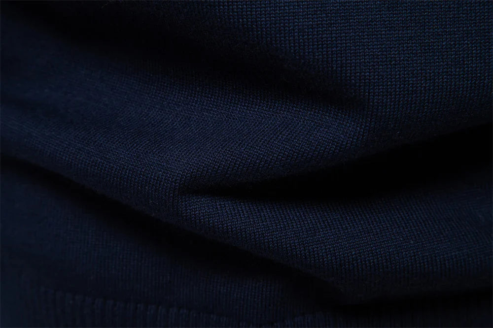 Autumn and Winter Half Zipper Sweater in various colours, including green, dark blue, khaki, and light grey