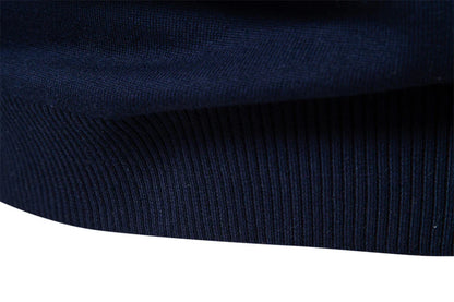 Autumn and Winter Half Zipper Sweater in various colours, including green, dark blue, khaki, and light grey