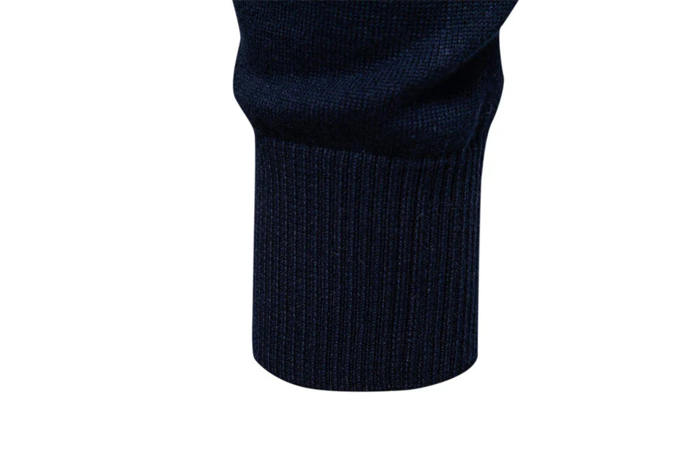 Autumn and Winter Half Zipper Sweater in various colours, including green, dark blue, khaki, and light grey