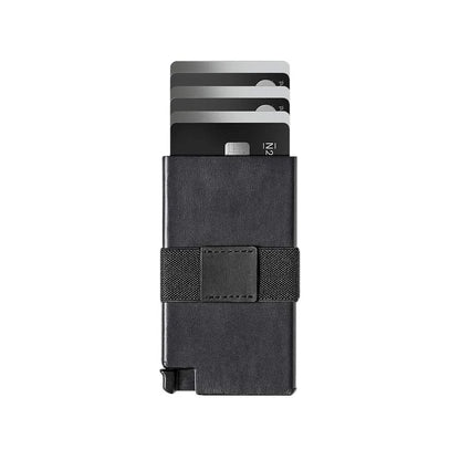 Trendha Men's Anti-theft Brush With Card Holder Top Layer Genuine Leather - Available in Coffee, Navy Blue, Black, and Burgundy