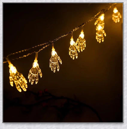 Starbones Solar LED Halloween Skeleton Hand Lamp String - Spooky and Stunning Outdoor Decoration