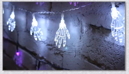 Starbones Solar LED Halloween Skeleton Hand Lamp String - Spooky and Stunning Outdoor Decoration