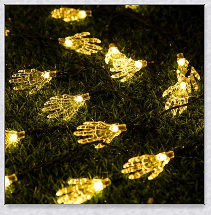 Starbones Solar LED Halloween Skeleton Hand Lamp String - Spooky and Stunning Outdoor Decoration