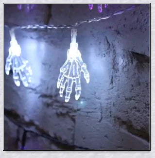 Starbones Solar LED Halloween Skeleton Hand Lamp String - Spooky and Stunning Outdoor Decoration