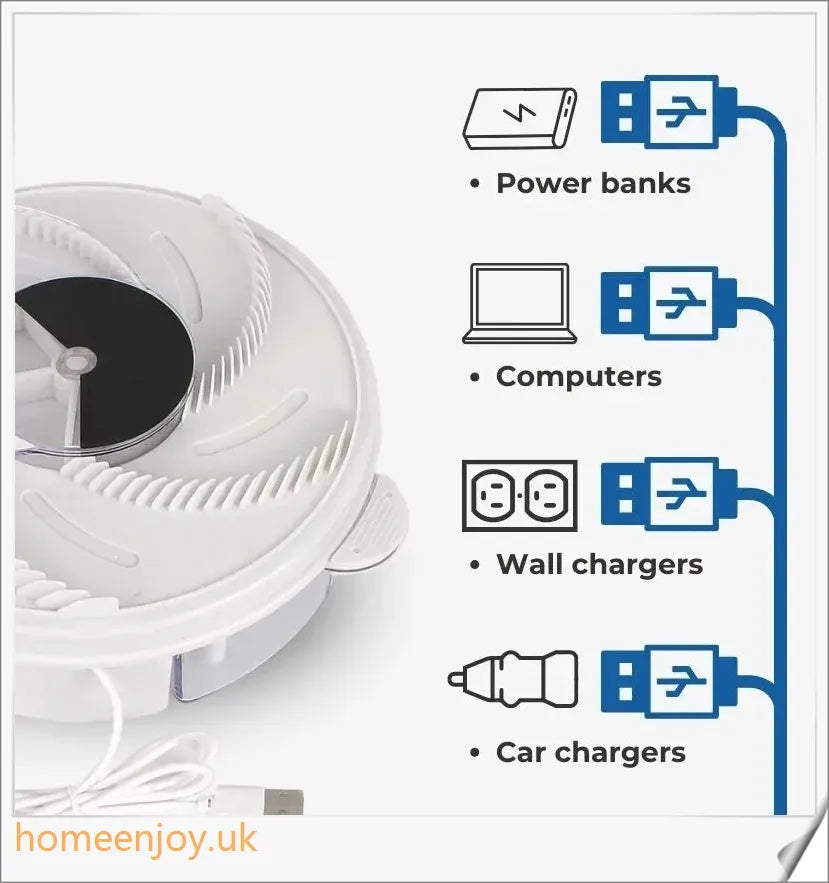 Automatic Electronic Fly Trap with high-efficiency circular feeding system to easily and safely catch flies
