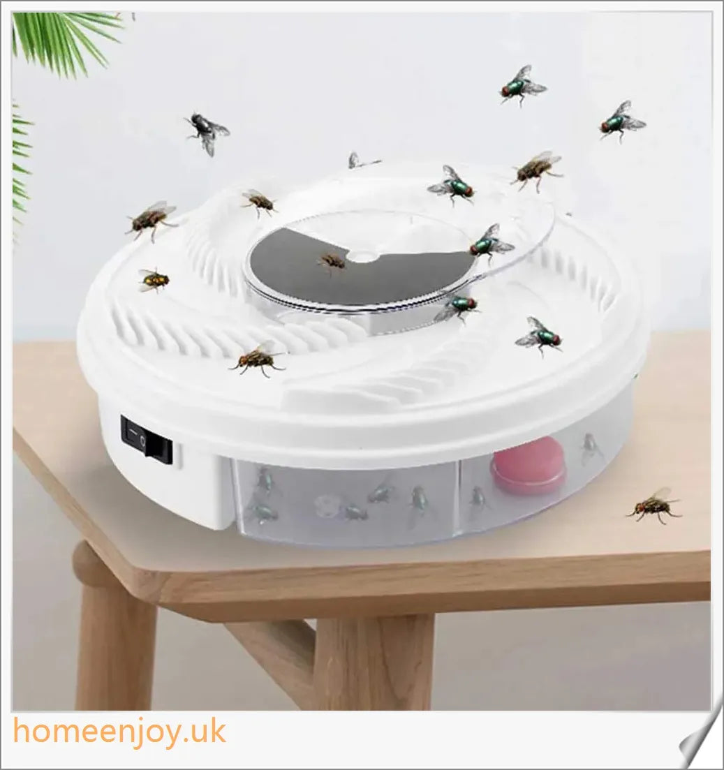 Automatic Electronic Fly Trap with high-efficiency circular feeding system to easily and safely catch flies