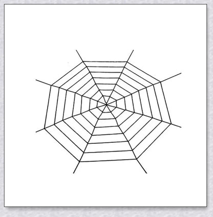 Webby Giant Halloween Spider Web - Massive, stretchy black and white web for creating a spooky, haunting atmosphere