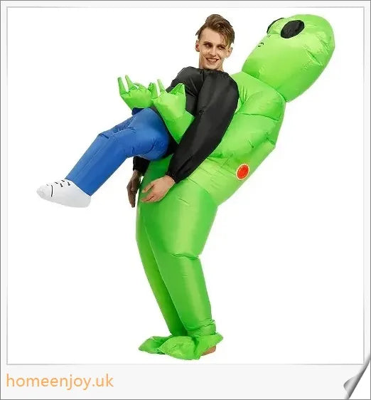 Eeky Halloween Inflatable Alien Costume - Unique optical illusion design for attention-grabbing fun and cosplay